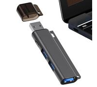 Hub USB multipuerto, Extensor Divisor USB | Estación de Acoplamiento Tipo C de 4 Puertos,Extensión USB3.0, Divisor de HUB, concentrador de extensión, estación de Acoplamiento de aleación de alumin