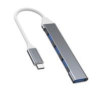 Hub USB Multipuerto Multifuncional Portátil Compacto Alimentado por Bus Sin | Adaptador De Datos Portátil De 4 Puertos Accesorio Para Portátil Sin Controlador Plug & Play, Amplia Compatibi