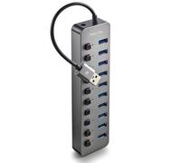 Hub USB NGS IHUB10/ 10xUSB 3.0/ Gris