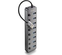 NGS IHUB 8 - Hub USB 3.0 con 8 Puertos, Interruptores Independientes, Alta Velocidad 5 Gbps, Compatible con PC y Mac, Incluye Adaptador de Corriente 5V/3A, Diseño Portátil y Compacto