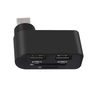 Hub USB para PC - Distribuidor USB de 4 puertos de datos rápido de 480 Mbps, Diseño multifuncional giratorio | Compatible con ordenadores de escritorio, tabletas y ordenadores portátiles