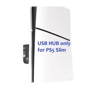 Hub USB para PS5 Slim, hub USB 6 en 1, 1 tipo C 3.1 para transferencia de fecha, 1 tipo C para carga, 4 puertos USB-A 2.0, extensor de puerto USB extra de alta velocidad para accesorios PS5 Slim