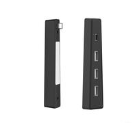 Hub USB para PS5 Slim, transferencia de datos de alta velocidad, expansor de 4 puertos para controlador y SSD, & Play, diseño compacto para configuración de juegos