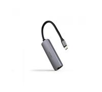 Hub USB Tipo-C 3.1 Nanocable 10.16.4603/ 1xUSB Tipo-C PD/ 1xRJ45/ Gris