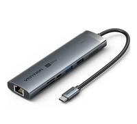Vention Hub USB-C TGVHB – 9 puertos, USB 5Gbps, HDMI 4K y Ethernet – Gris