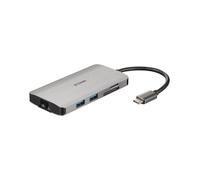 D-Link DUB-M810 - Hub USB tipo C, 8 en 1, adaptador USB C con HDMI 4K y 1080p, 2 puertos USB3/USB2, puerto red 1 Gbps, lector SD y microSD, 1 x USB C de carga/datos hasta 100W