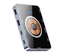 Hub USB Tipo C 8 en 1 Dock Adaptador Compatible USB 3.0 con Carga Inalámbrica para/Pro Laptop Phone Aluminio 1 Set