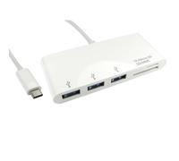 Hub USB tipo C a 3 puertos USB y lector de tarjetas