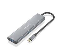 Hub USB Tipo-C Aisens A109-0857/ 3xUSB/ 1xUSB Tipo-C/ 1xUSB Tipo-C PD/ Gris
