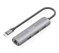 DOCK AISENS USB-C A ETHERNET GIGABIT HUB 3XUSB-A GRIS 15CM