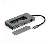 Hub USB tipo C Hub Splitter estación de acoplamiento VGA1080p PD adaptador disco duro 5Gb para SSD M.2