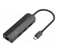 Hub USB Tipo-C Vention TGOBB/ 3xUSB/ 1xRJ45/ 1x Micro B PD