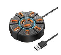 Hub USB - Transmisión de datos rápida, conectividad de alto rendimiento | Ampliamente aplicable y perfecto para ampliar sus horizontes de conectividad con computadoras portátiles, computadoras