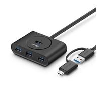 HUB USB Ugreen 40850 4 Puertos USB 3.0 OTG 5Gb/s Protección Eléctrica Negro