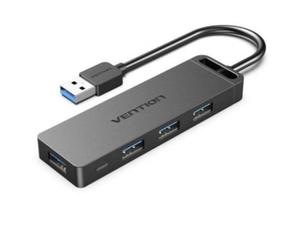 Hub USB Vention 4 puertos 5Gbps modelo CHLBF con carga MicroUSB PD cable 1m