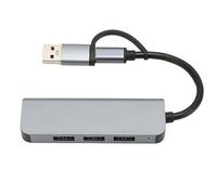 Hub USB3.0 4 en 1, Hub USB C a USB 3.0, Adaptador multipuerto con 4 Puertos, Extensor de concentrador USB C de aleación de Aluminio para Linux Chrome OS, Plug and Play,