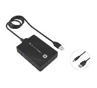 Conceptronic Hub base para portátil HUBBIES11B 4 puertos USB 3.2 Gen1 Type-A 90 cm Negro