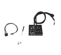 Hub USB3.0 de Panel Frontal de 3,5 Pulgadas, Adaptador de Soporte Combinado Interno de 4 Puertos de Alta Velocidad, Convierte la bahía de Disquete en Puertos USB con 2 Puertos