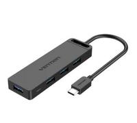 Hub USB Tipo-C Vention TGKBF/ 4xUSB/ 1xMicroUSB PD/ 1m