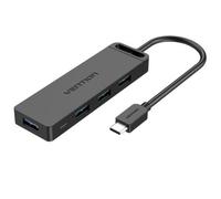 Hub USB Tipo-C Vention TGKBB/ 4xUSB/ 1xMicroUSB PD/ 15cm