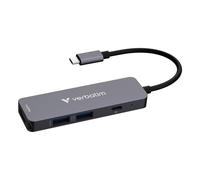Verbatim Concentrador multipuerto USB-C Essentials - 4 puertos, HDMI 4K, entrega de energía 100 W