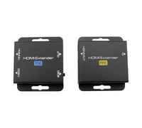 Huba 2 extensores HDMI sobre una sola Cat6 60 metros 1080P POC fuente de alimentación montaje en pared carcasa de metal negro para PC PS 4 proyector DVD