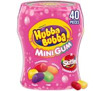 HUBBA BUBBA Minis SKITTLES Goma de burbujas aromatizada 40 piezas Frasco resellable