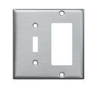 Hubbell-Bell - Placa de pared metálica con un solo tope