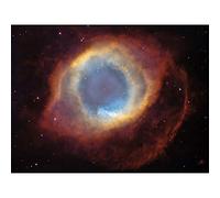 Hubble Space Telescope View Of The Helix Nebula Art Large Art Print Poster Wall Decor 18x24 inch