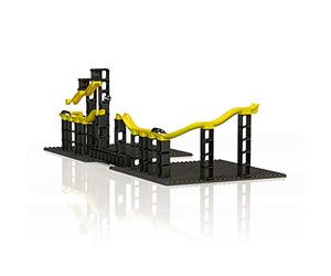 Hubelino 440006 - Juego de Pista de Bolas (70 Piezas), Color Negro y Amarillo