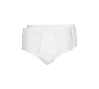HUBER Duo Line 2: 2 Rippe Slip mit Eingriff 2er Pack Cierre, Blanco (Weiss 0500), M Hombre