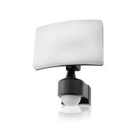HUBER foco led con sensor de movimiento 360° 20W, 1800lm I IP65 I foco led exterior montable en pared/esquina, con protección anti-fluencia y limitación de rango, antracita