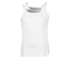 HUBER Herren Achselshirt 2er Pack Camiseta, Blanco (Weiss 0500), L 2 para Hombre