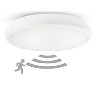 HUBER HML 21HF plafón led con detector movimiento 360° para dentro y fuera I IP54, 21W 2000lm, lampara de techo con sensor de movimiento, redondo