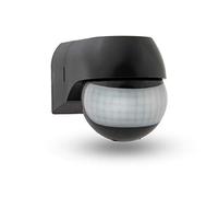 Huber Motion 3LV Detector de Movimiento infrarrojo Delgado 180° IP44 I 12-24V AC DC, Contacto Libre de potencial, Detector de Movimiento LED Adecuado, Horizontal/Vertical Ajustable, Antracita