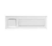 HUBER Pulsador de timbre de superficie de poliestireno - con placa de identificación iluminada - timbre frontal de plástico - interruptor de timbre, timbre de puerta