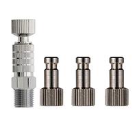 HUBEST Aerógrafo de desconexión rápida del acoplador de salida del adaptador de montaje con 4 conexión macho, 1/8" varón y Badger Paasche Airbrush Azteca