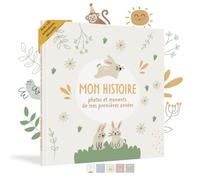 HUBORNS - Libro de recuerdos del bebé desde el nacimiento hasta los 5 años, álbum de fotos y diario para anotar momentos especiales, regalo ideal para padres primerizos y baby shower