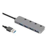 Hubs de expansión USB 3.0 de alta velocidad de escritorio de 4 puertos para varios dispositivos, transferencia de datos sin problemas, gestión de energía