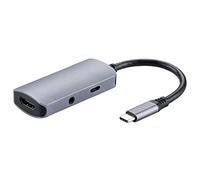Hubs Hub USB C 3 en 1 USB tipo C a estación de acoplamiento con 4K 30Hz, audio de 3.5 mm, PD 100 W para dispositivos inteligentes, concentradores USB