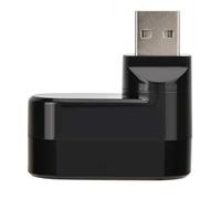 Hubs USB, Puertos USB 2.0 Mini Rotate Splitter Adapter Hub Hubs, 3 Puertos USB 2.0 Hub 180 Grados de rotación Mini Rotate External Splitter Adapter para PC portátil(Negro)