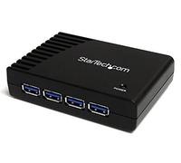 StarTech.com Adaptador Concentrador Hub Ladrón USB 3.0 Super Speed 4 Puertos Salidas PC Mac - Negro