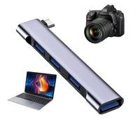 hubusb- Divisor usb3.0 multipuerto, hubde aleación de Aluminio, Expansor usbde 4 Puertos | Centro de Transferencia rápida de Datos Compatible con computadoras, portátiles, tabletas, teléfonos móv