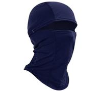 Huccik Balaclava Invierno - Pasamontañas Windproof para Moto, Esquí y Ciclismo, Cubre Cara Forrado Polar Unisex Hombre y Mujer (FR/ES, Letras, Talla única, Azul Marino)