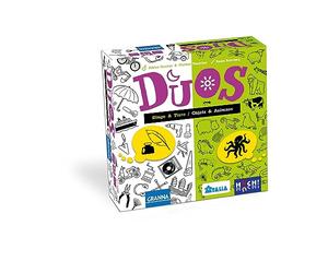 HUCH! | 883001 | DUOS - Cosas y Animales | Juego Familiar | Divertido Juego de deducción para Fiestas | 2 Mundos temáticos para aún más diversión | para 2 - 6 Jugadores a Partir de 7 años | ¡Alto