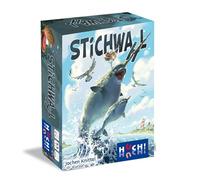 HUCH! Juego Familiar, Juego de Puntadas con Posibilidades WA(h), con Grandes Ilustraciones, Animales Marinos, Juego de Triunfo con trumpo Especial, Reglas Simples, para 3-4 Jugadores a Partir de 10