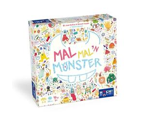 HUCH! | Mal 'n Monster | Juego Infantil para 2 a 4 Jugadores a Partir de 5 años | Diversión monstruosa para Colorear - también para no Pintores | Juego Infantil Divertido y Creativo