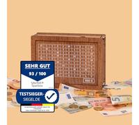 Hucha 500€ SparBox - el original en 6 tamaños • reutilizable y lista para montar • Con números para marcar • Regalo para niños y adultos • Sistema de ahorro innovador • Alcanza tu objetivo de ahorro