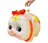 Hucha Alcancía,Guador Hucha Cerdito Cerámica Alcancía para Niños Hucha Cerdito Pizarra para Regalo Decoración Hogar en Habitación Hucha Caja Fuerte Hucha para Niños y Adultos Regalo de Cumpleaños（XL）