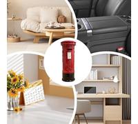 Hucha - Aleación De Hierro 6x17,5cm | De Ahorros | Hucha | Buzón Rojo Retro De Londres, Decoración De Almacenamiento De Monedas, Regalo para Niños, Adultos, Oficina En Casa, Dinero Seguro para Ni